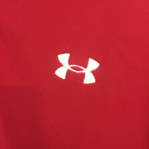 Men’s collared red Under Armour button shirt. XL - Picture 4 of 8